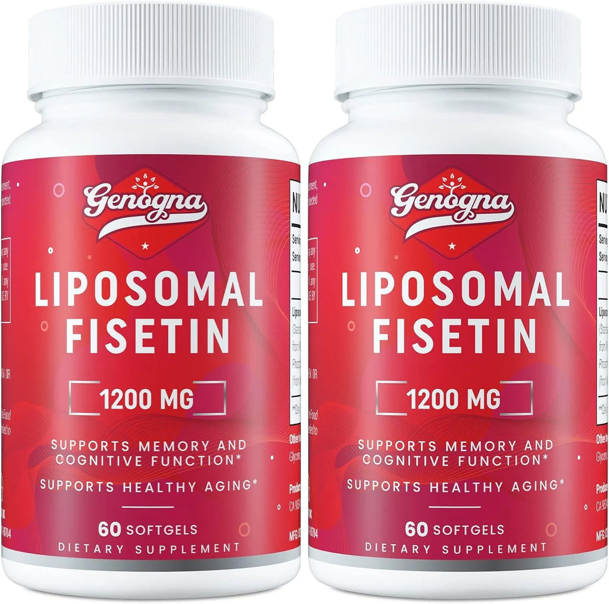 GENOGNA - Genogna Liposomal Fisetin 1200Mg. 60 Capsulas 2 Pack - The Red Vitamin MX - Suplementos Alimenticios - {{ shop.shopifyCountryName }}