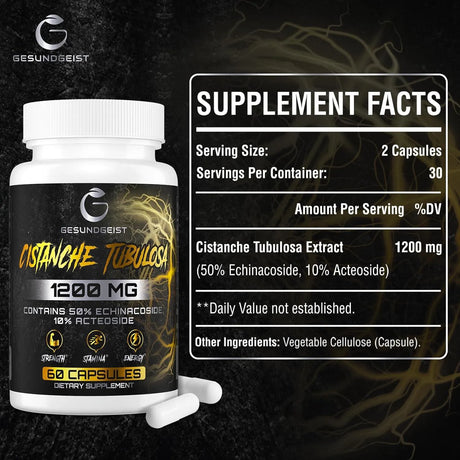 GESUNDGEIST - Gesundgeist Cistanche Tubulosa Extract 1200Mg. 60 Capsulas 2 Pack - The Red Vitamin MX - Suplementos Alimenticios - {{ shop.shopifyCountryName }}