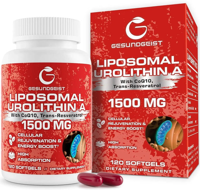 GESUNDGEIST - Gesundgeist Liposomal Urolithin A 1500Mg. 120 Capsulas Blandas - The Red Vitamin MX - Suplementos Alimenticios - {{ shop.shopifyCountryName }}