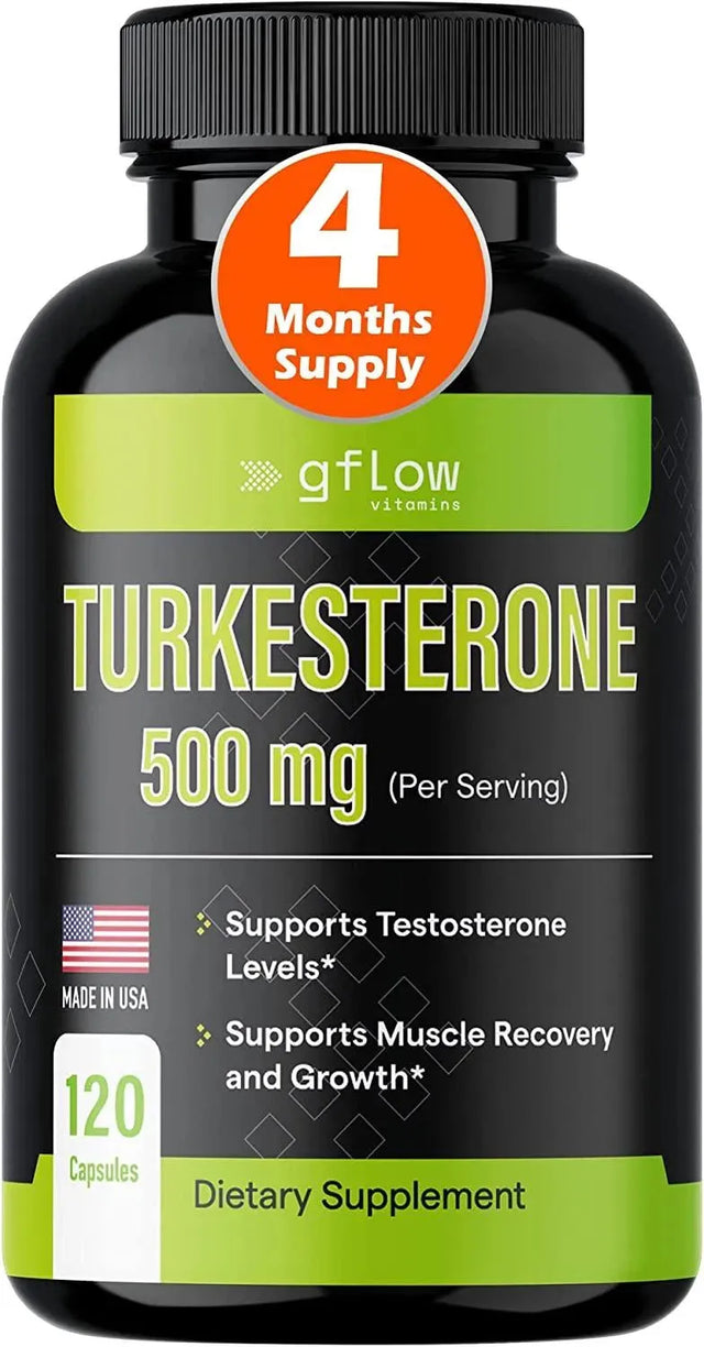 GFLOW VITAMINS - Gflow Turkesterone 500Mg. 120 Capsulas - The Red Vitamin MX - Suplementos Alimenticios - {{ shop.shopifyCountryName }}