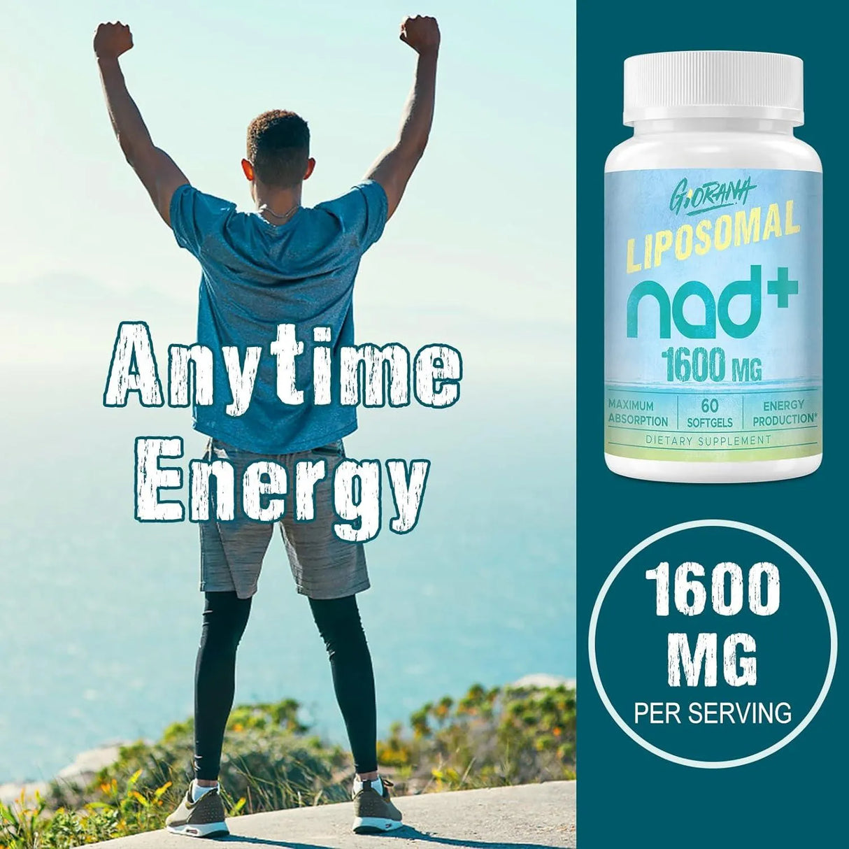 GIORANA - GIORANA 1600Mg. Liposomal NAD+ Supplement 60 Capsulas Blandas - The Red Vitamin MX - Suplementos Alimenticios - {{ shop.shopifyCountryName }}