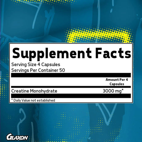 GLAXON - Glaxon Dr. Creatine Creatine Monohydrate 200 Capsulas - The Red Vitamin MX - Suplementos Alimenticios - {{ shop.shopifyCountryName }}