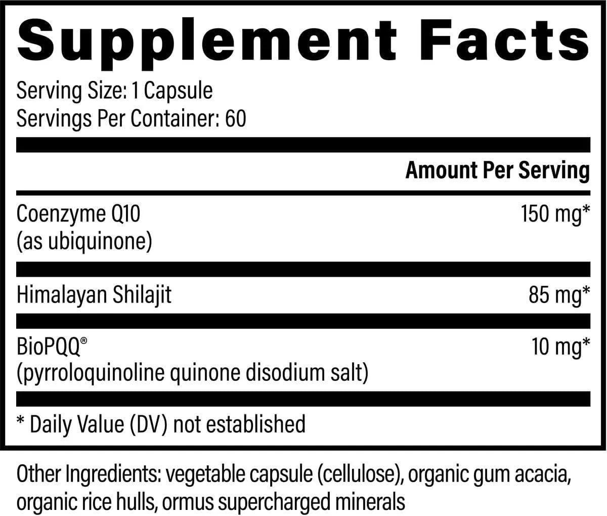 GLOBAL HEALING CENTER - Global Healing CoQ10 & BioPQQ with Pure Himalayan Organic Shilajit 60 Capulas - The Red Vitamin MX - Suplementos Alimenticios - {{ shop.shopifyCountryName }}