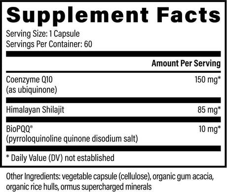 GLOBAL HEALING CENTER - Global Healing CoQ10 & BioPQQ with Pure Himalayan Organic Shilajit 60 Capulas - The Red Vitamin MX - Suplementos Alimenticios - {{ shop.shopifyCountryName }}