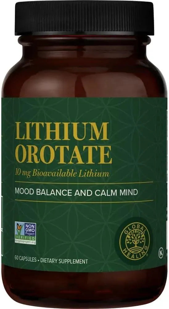 GLOBAL HEALING CENTER - Global Healing Lithium Orotate Brain Health 60 Capsulas - The Red Vitamin MX - Suplementos Alimenticios - {{ shop.shopifyCountryName }}