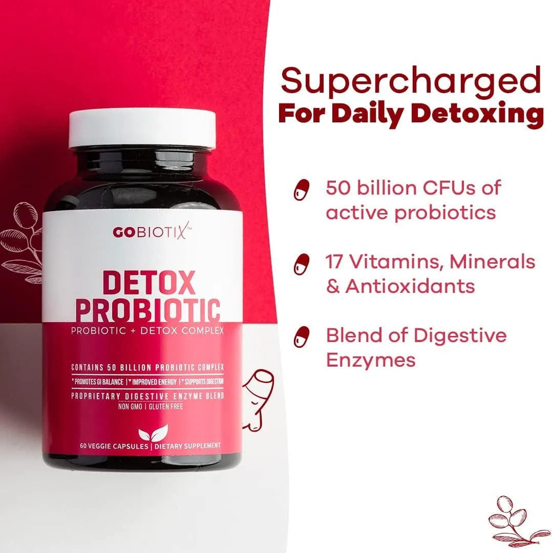 GOBIOTIX - GOBIOTIX Detox Probiotic 60 Capsulas - The Red Vitamin MX - Suplementos Alimenticios - {{ shop.shopifyCountryName }}