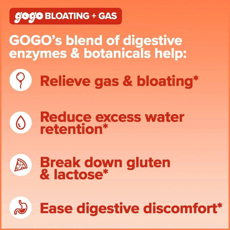 GOGO - GOGO Bloating & Gas Digestive Relief Digestive Enzymes 60 Capsulas - The Red Vitamin MX - Suplementos Alimenticios - {{ shop.shopifyCountryName }}