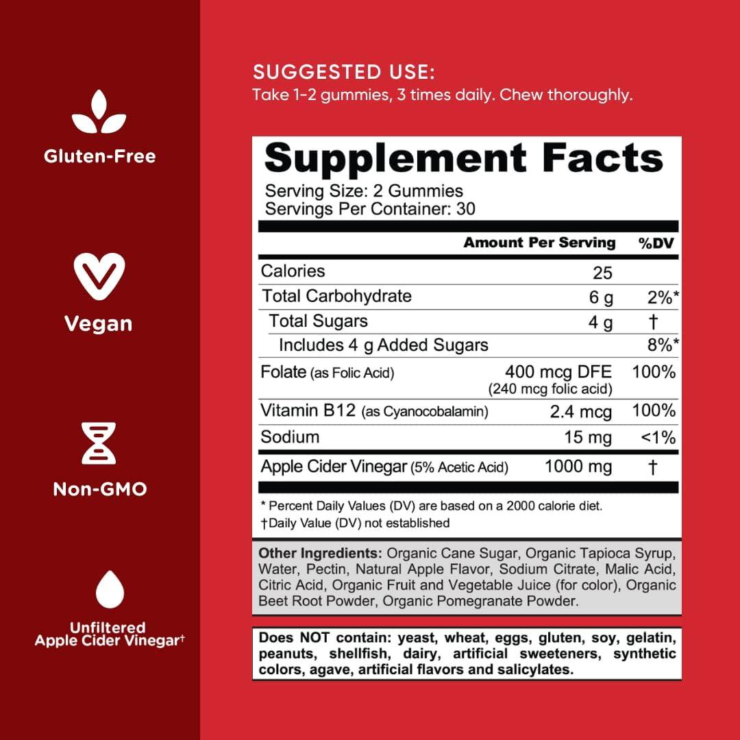 GOLI NUTRITION - Goli Nutrition Apple Cider Vinegar Gummy 180 Gomitas - The Red Vitamin MX - Suplementos Alimenticios - {{ shop.shopifyCountryName }}