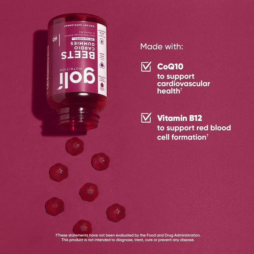 GOLI NUTRITION - Goli Nutrition Beets Cardio Gummies 60 Gomitas - The Red Vitamin MX - Suplementos Alimenticios - {{ shop.shopifyCountryName }}