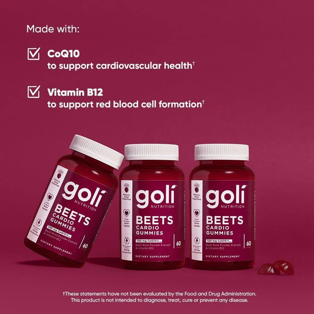 GOLI NUTRITION - Goli Nutrition Beets Cardio Gummies 60 Gomitas - The Red Vitamin MX - Suplementos Alimenticios - {{ shop.shopifyCountryName }}