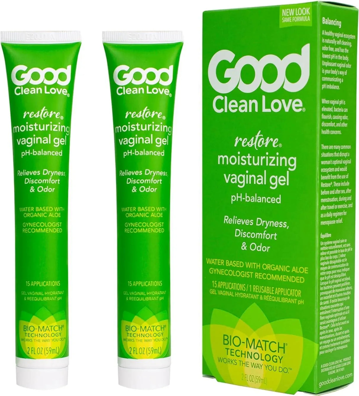 GOOD CLEAN LOVE - Good Clean Love Restore Moisturizing Vaginal Gel 59Ml. 2 Pack - The Red Vitamin MX - Hidratantes Vaginales - {{ shop.shopifyCountryName }}