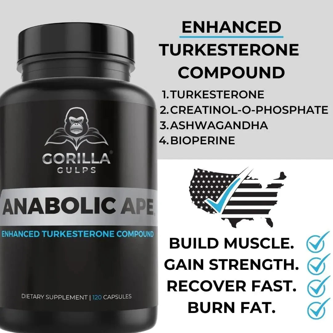 GORILLA GULPS - Gorilla Gulps Anabolic Ape Enhanced Turkesterone Compound 120 Capsulas - The Red Vitamin MX - Suplementos Alimenticios - {{ shop.shopifyCountryName }}