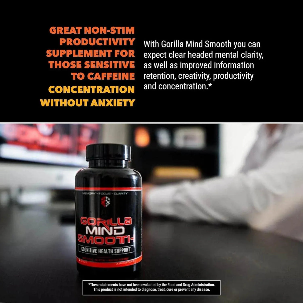 GORILLA MIND - Gorilla Mind Smooth Nootropic Formula 90 Capsulas - The Red Vitamin MX - Suplementos Alimenticios - {{ shop.shopifyCountryName }}