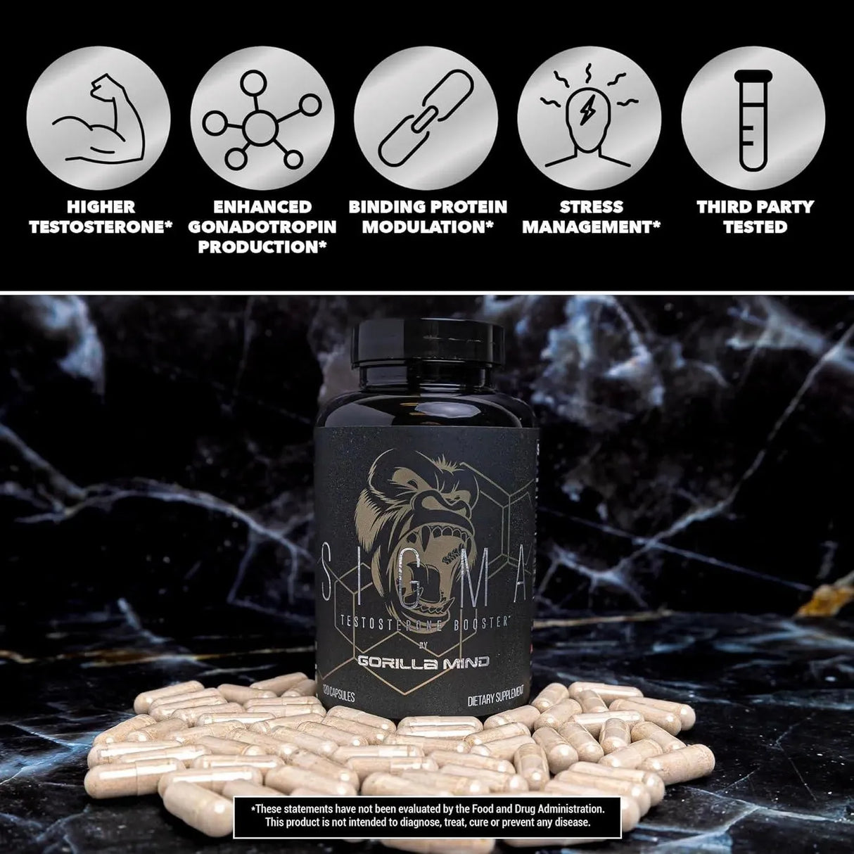 GORILLA MIND - Gorilla Mind Tongkat Ali and Fadogia Agrestis Extract 120 Capsulas - The Red Vitamin MX - Suplementos Alimenticios - {{ shop.shopifyCountryName }}