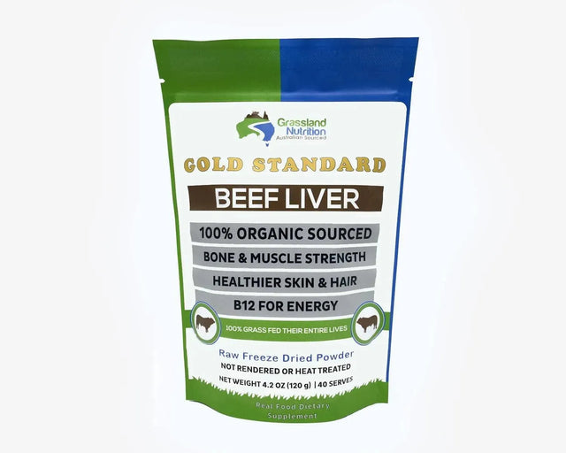 GRASSLAND NUTRITION - GlassLand Nutrition Organic Grass Fed Beef Liver Powder 120Gr. - The Red Vitamin MX - Suplementos Alimenticios - {{ shop.shopifyCountryName }}