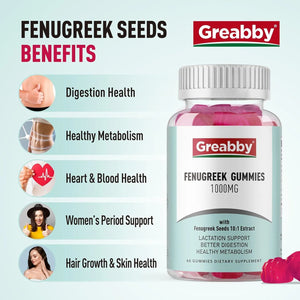 GREABBY - Greabby Fenugreek Gummies 1000Mg. 60 Gomitas - The Red Vitamin MX - Suplementos Alimenticios - {{ shop.shopifyCountryName }}