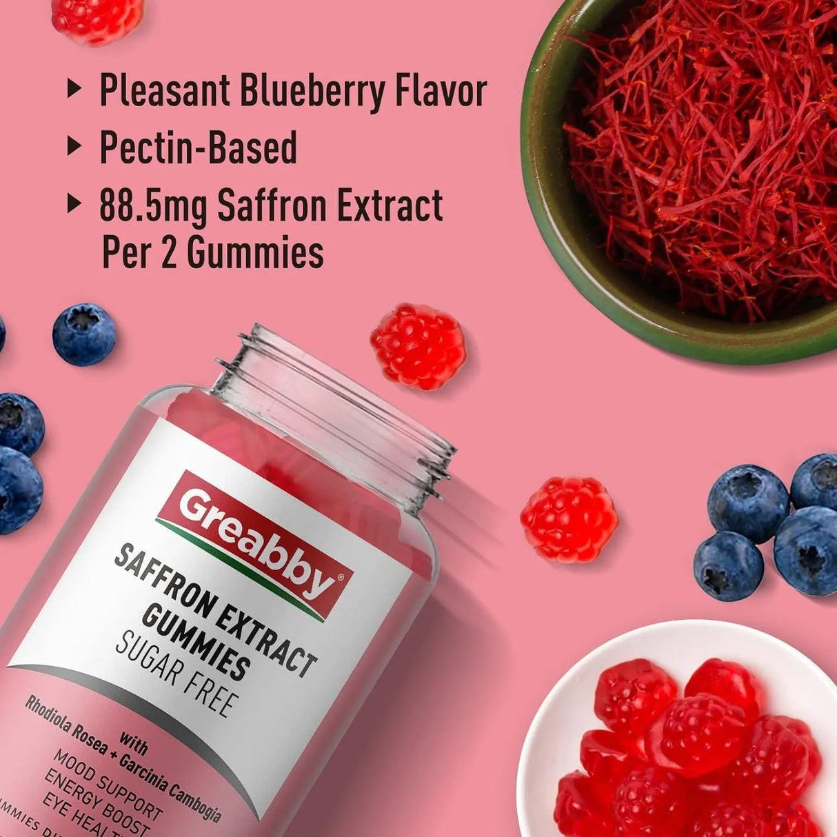 GREABBY - GREABBY Saffron Gummies Sugar Free 60 Gomitas - The Red Vitamin MX - Suplementos Alimenticios - {{ shop.shopifyCountryName }}