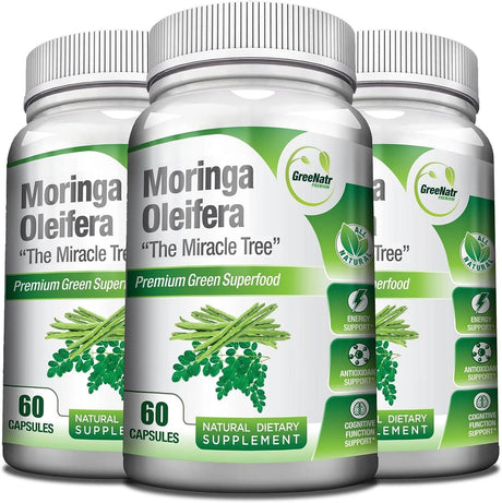 GREENATR - GreeNatr Pure Moringa Oleifera Leaf Extract Veggie 1000Mg. 60 Capsulas 3 Pack - The Red Vitamin MX - Suplementos Alimenticios - {{ shop.shopifyCountryName }}