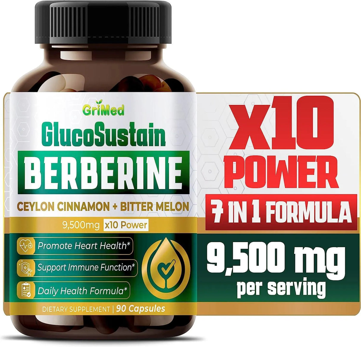 GRIMED - GriMed GlucoSustain Berberine 9,500Mg. 90 Capsulas - The Red Vitamin MX - Suplementos Alimenticios - {{ shop.shopifyCountryName }}