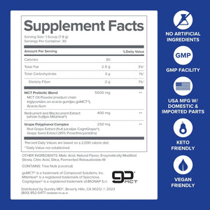 GUNDRY MD - Gundry MD MCT Wellness Powder to Support Energy Blueberry Lemonade 234Gr. - The Red Vitamin MX - Suplementos Alimenticios - {{ shop.shopifyCountryName }}