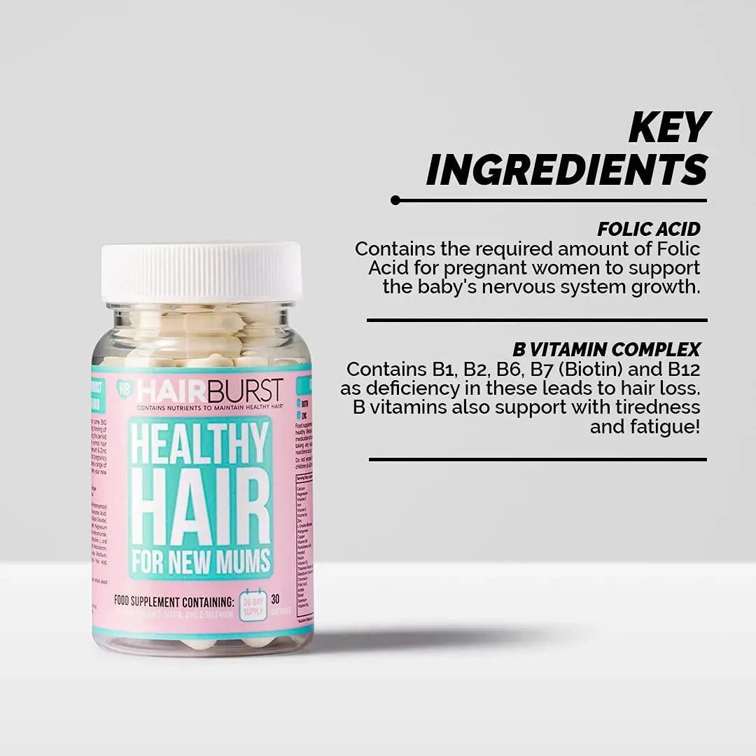 HAIR BURST - Hairburst Postpartum Vitamins For Hair Loss 30 Capsulas - The Red Vitamin MX - Suplementos Alimenticios - {{ shop.shopifyCountryName }}