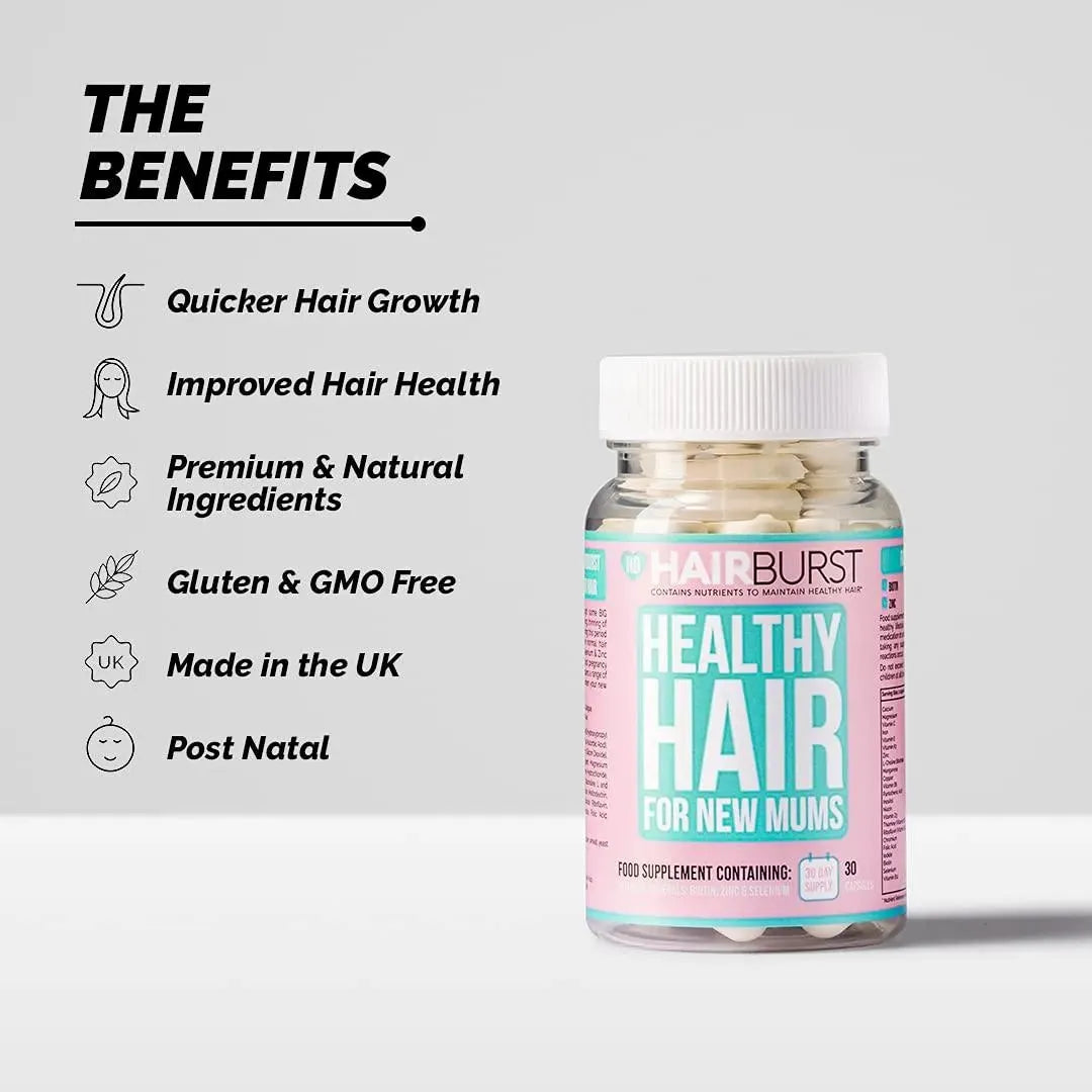 HAIR BURST - Hairburst Postpartum Vitamins For Hair Loss 30 Capsulas - The Red Vitamin MX - Suplementos Alimenticios - {{ shop.shopifyCountryName }}