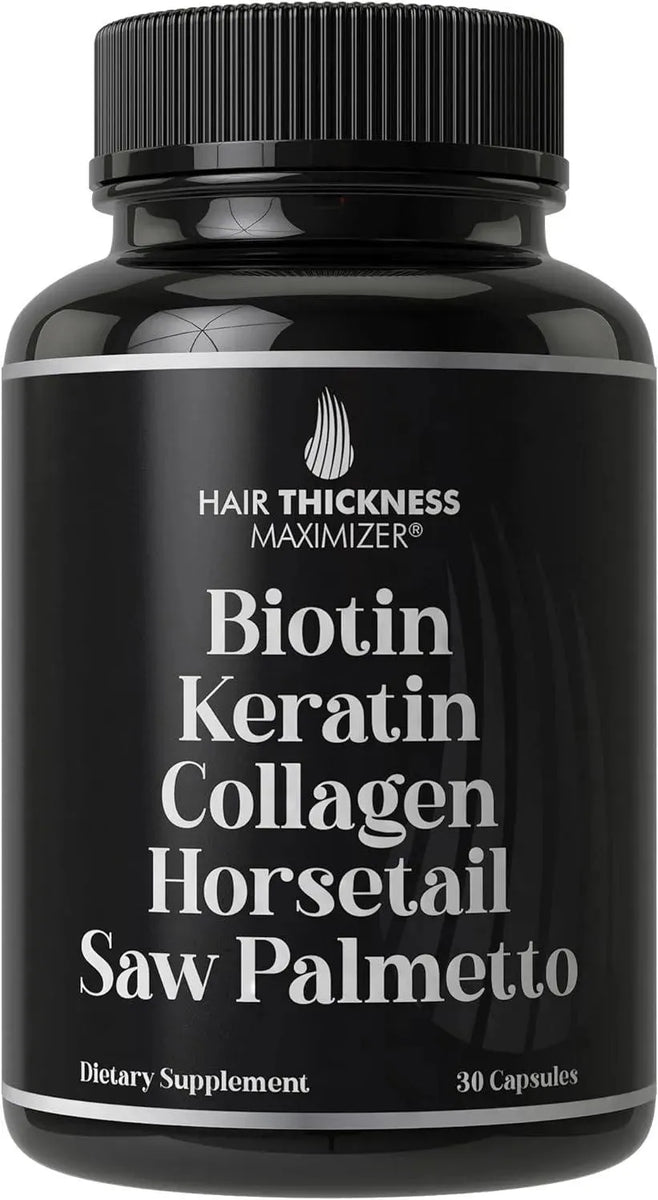 Hair Thickness Maximizer Biotin + Keratin + Collagen + Horsetail + Saw ...