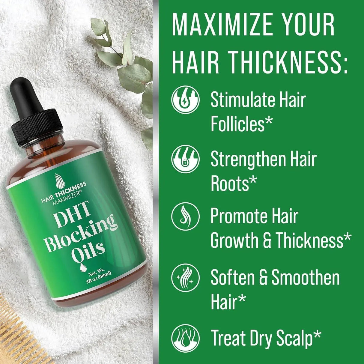 HAIR THICKNESS MAXIMIZER - Hair Thickness Maximizer DHT Blocker For Women 60Ml. - The Red Vitamin MX - Suplementos Alimenticios - {{ shop.shopifyCountryName }}