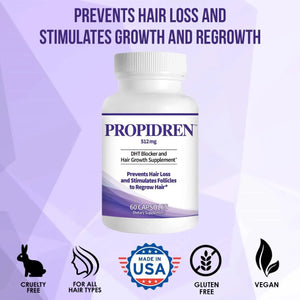 HAIRGENICS - Propidren by HairGenics DHT Blocker & Hair Growth 60 Capsulas - The Red Vitamin MX - Suplementos Alimenticios - {{ shop.shopifyCountryName }}