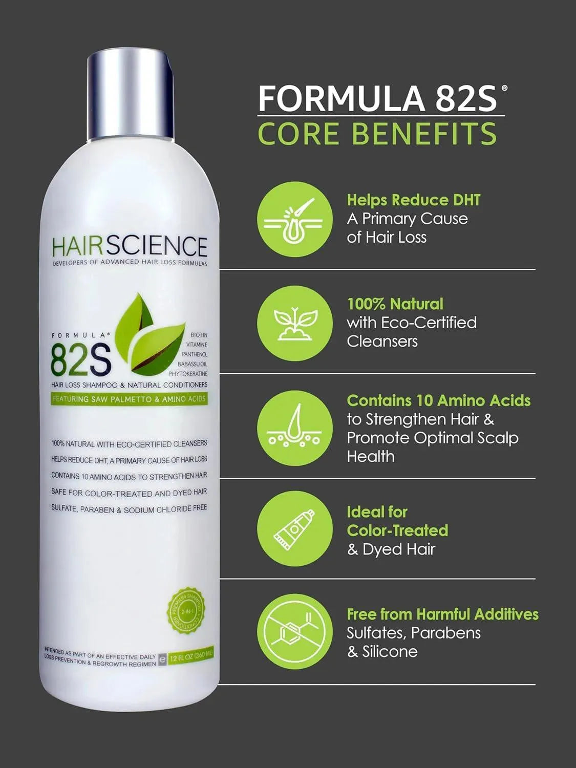 HAIRSCIENCE - HairScience Formula 82S Hair Restoration Shampoo 360Ml. - The Red Vitamin MX - Shampoo Para Cabello - {{ shop.shopifyCountryName }}