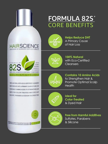 HAIRSCIENCE - HairScience Formula 82S Hair Restoration Shampoo 360Ml. - The Red Vitamin MX - Shampoo Para Cabello - {{ shop.shopifyCountryName }}