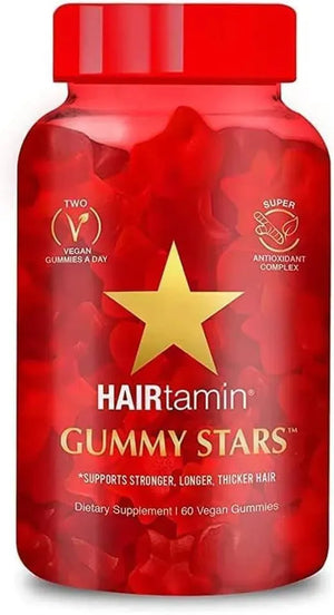 HAIRTAMIN - HAIRtamin Vegan Gummy Stars Hair Vitamins 60 Gomitas - The Red Vitamin MX - Suplementos Alimenticios - {{ shop.shopifyCountryName }}