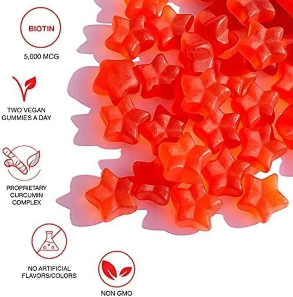 HAIRTAMIN - HAIRtamin Vegan Gummy Stars Hair Vitamins 60 Gomitas - The Red Vitamin MX - Suplementos Alimenticios - {{ shop.shopifyCountryName }}