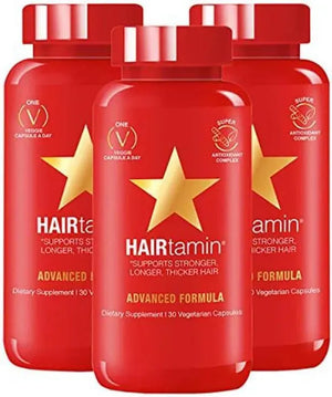 HAIRTAMIN - HAIRtamin Vegan Hair Vitamins 30 Capsulas 3 Pack - The Red Vitamin MX - Suplementos Alimenticios - {{ shop.shopifyCountryName }}