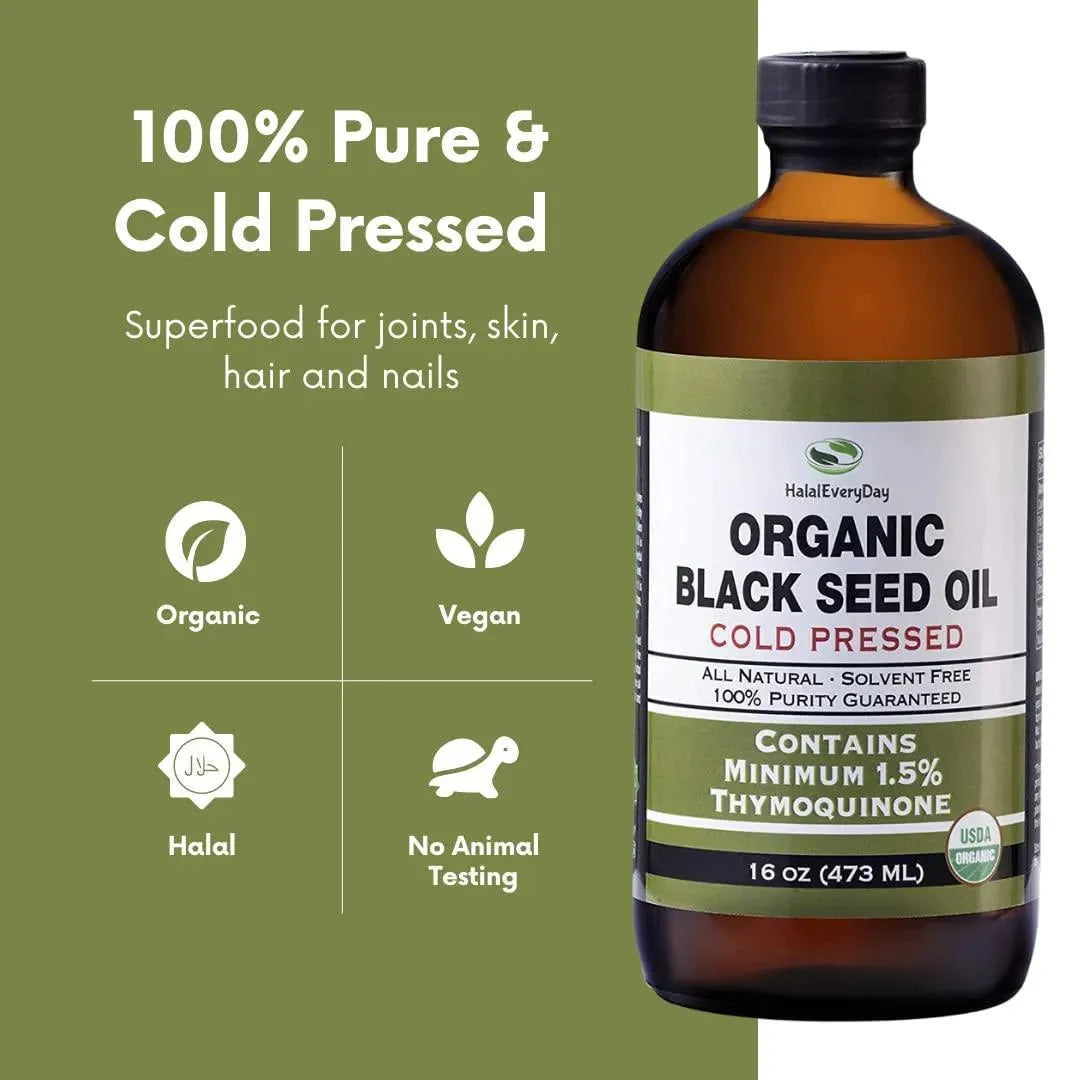 HALALEVERYDAY - HalalEveryDay Organic Black Seed Oil 473Ml. - The Red Vitamin MX - Suplementos Alimenticios - {{ shop.shopifyCountryName }}