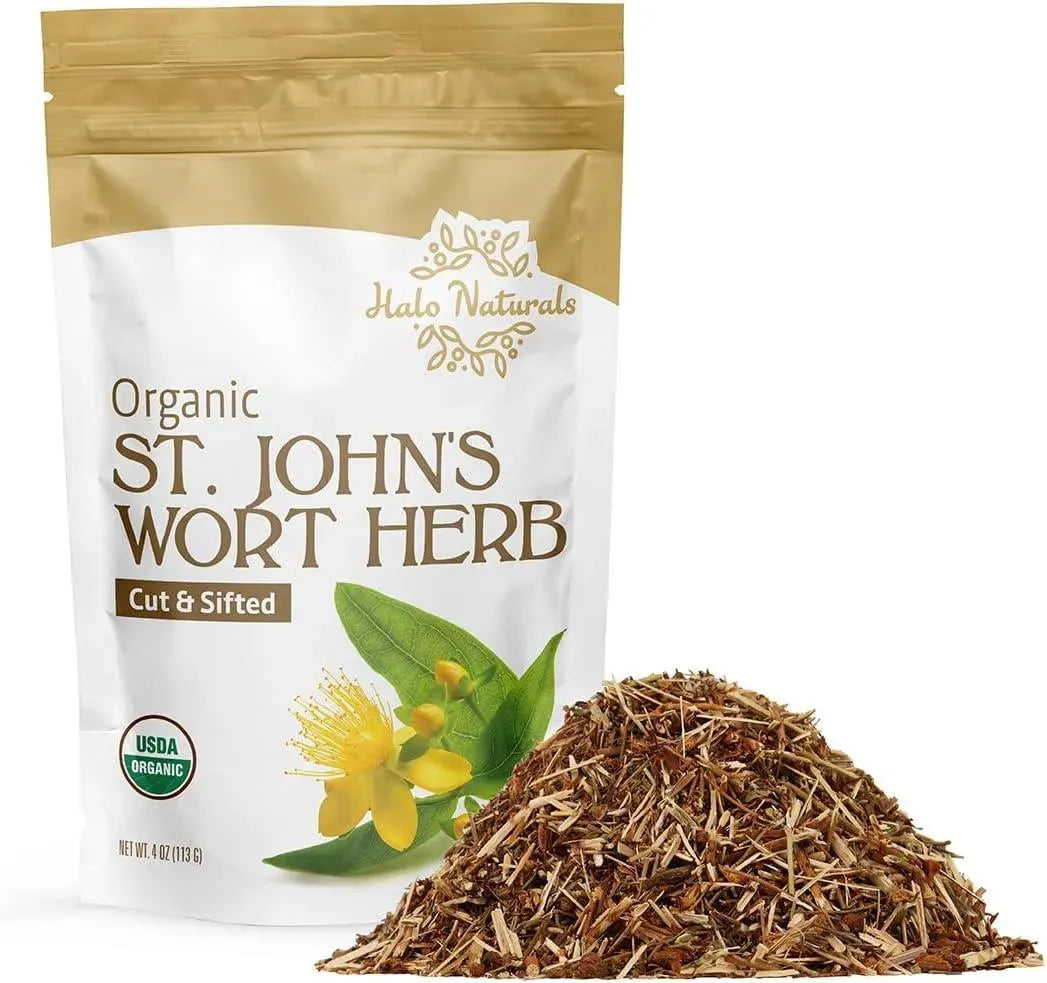 HALO NATURALS - Halo Naturals Organic St. John's Wort Herb Cut & Sifted 113Gr. - The Red Vitamin MX - Suplementos Alimenticios - {{ shop.shopifyCountryName }}