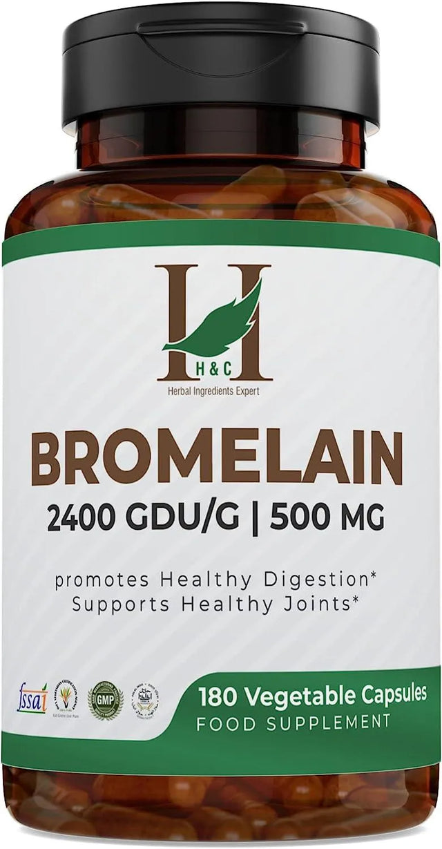 H&C HERBAL INGREDIENTS EXPERT - H&C Herbal Ingredients Expert Bromelain 500Mg. 180 Capsulas - The Red Vitamin MX - Suplementos Alimenticios - {{ shop.shopifyCountryName }}