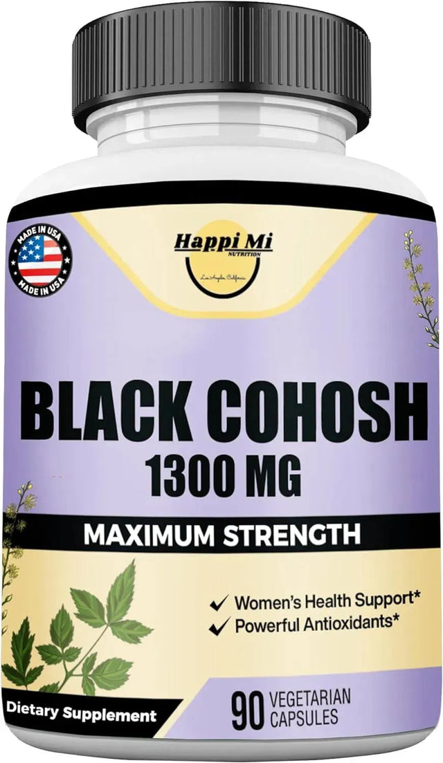 HAPPI MI NUTRITION - Happi Mi Nutrition Black Cohosh Made with Organic Black Cohosh Root 1300Mg. 90 Capsulas - The Red Vitamin MX - Suplementos Alimenticios - {{ shop.shopifyCountryName }}