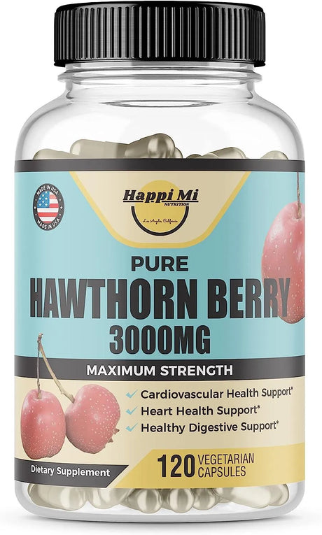 HAPPI MI NUTRITION - Happi Mi Nutrition Hawthorn Berry 5:1 Extract 3000Mg. 120 Capsulas - The Red Vitamin MX - Suplementos Alimenticios - {{ shop.shopifyCountryName }}