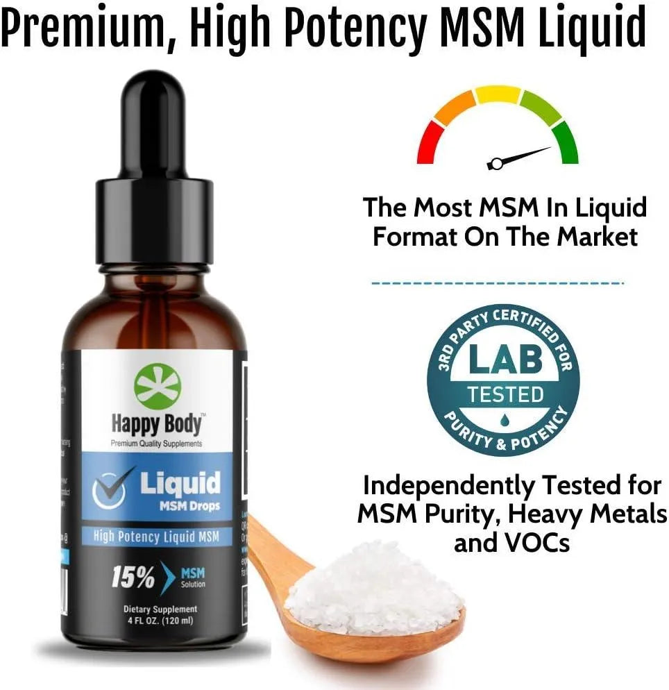 HAPPY BODY - HAPPY BODY Liquid MSM Drops 120Ml. - The Red Vitamin MX - Suplementos Alimenticios - {{ shop.shopifyCountryName }}