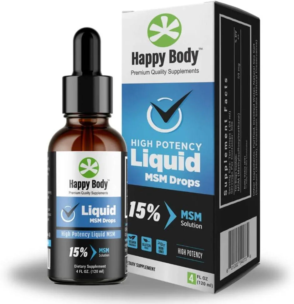 HAPPY BODY - HAPPY BODY Liquid MSM Drops 120Ml. - The Red Vitamin MX - Suplementos Alimenticios - {{ shop.shopifyCountryName }}