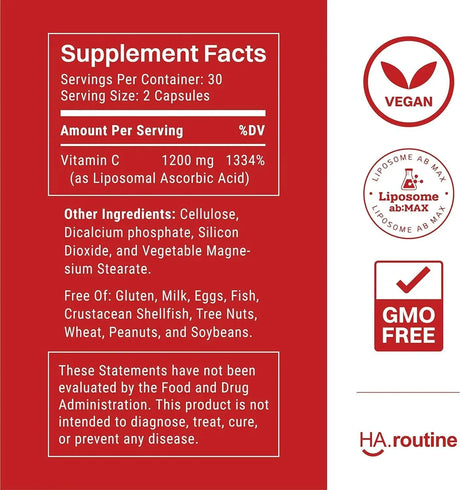 HAROUTINE - Haroutine Liposomal Vitamin C 1200Mg. 60 Capsulas - The Red Vitamin MX - Suplementos Alimenticios - {{ shop.shopifyCountryName }}