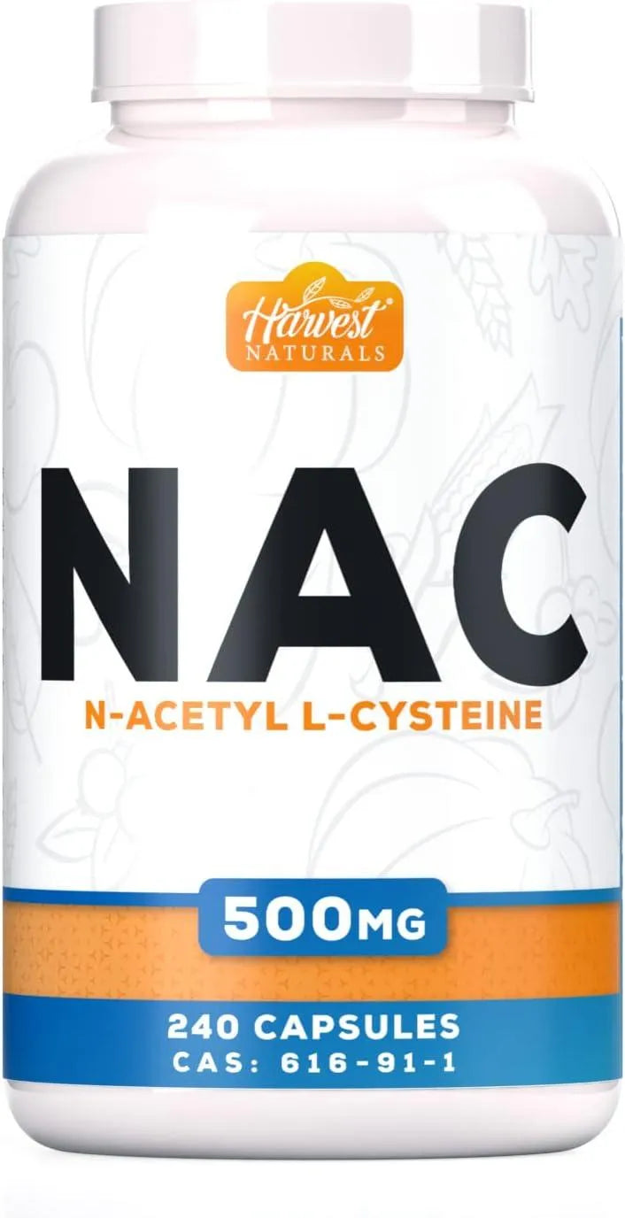 HARVEST NATURALS - Harvest Naturals N-Acetyl L-Cysteine NAC 500Mg. 240 Capsulas - The Red Vitamin MX - Suplementos Alimenticios - {{ shop.shopifyCountryName }}