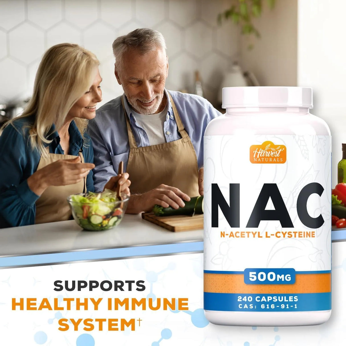 HARVEST NATURALS - Harvest Naturals N-Acetyl L-Cysteine NAC 500Mg. 240 Capsulas - The Red Vitamin MX - Suplementos Alimenticios - {{ shop.shopifyCountryName }}