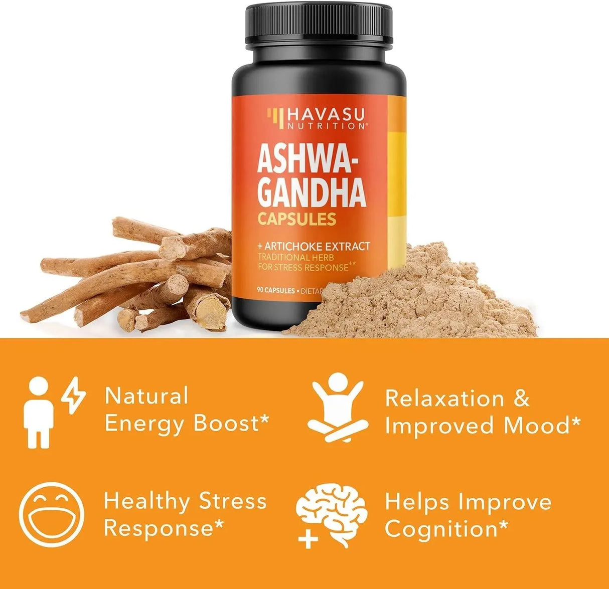 HAVASU NUTRITION - Havasu Nutriition Ashwagandha 1000Mg. 90 Capsulas - The Red Vitamin MX - Suplementos Alimenticios - {{ shop.shopifyCountryName }}