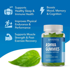 HAVASU NUTRITION - Havasu Nutrition Ashwagandha Gummies 60 Gomitas - The Red Vitamin MX - Suplementos Alimenticios - {{ shop.shopifyCountryName }}