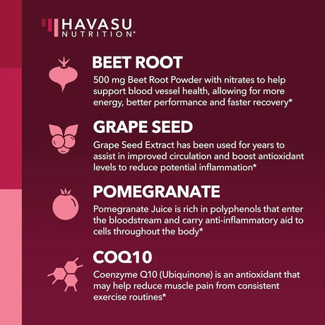 HAVASU NUTRITION - Havasu Nutrition Beet Root Gummies 60 Gomitas - The Red Vitamin MX - Suplementos Alimenticios - {{ shop.shopifyCountryName }}