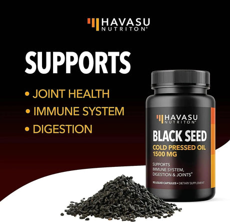 HAVASU NUTRITION - Havasu Nutrition Black Seed Oil Nigella Sativa Cold-Pressed Capsules 1500Mg. 90 Capsulas - The Red Vitamin MX - Suplementos Alimenticios - {{ shop.shopifyCountryName }}