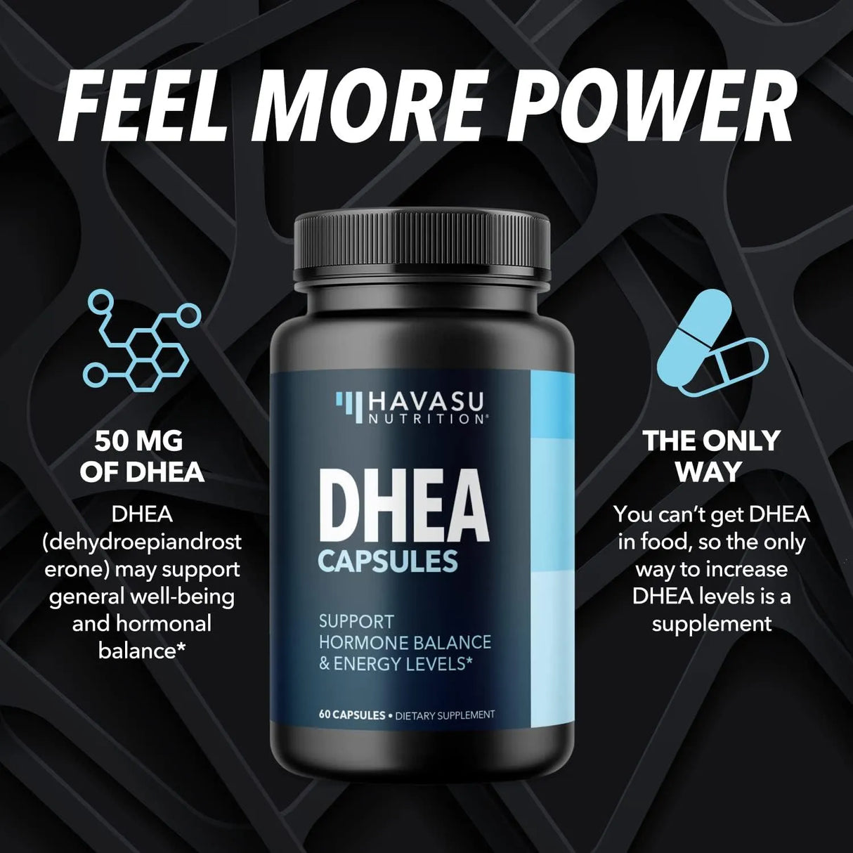 HAVASU NUTRITION - HAVASU NUTRITION DHEA 50Mg. 60 Capsulas - The Red Vitamin MX - Suplementos Alimenticios - {{ shop.shopifyCountryName }}