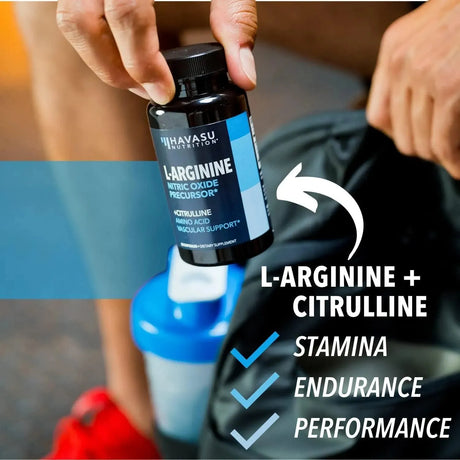 HAVASU NUTRITION - Havasu Nutrition L Arginine Nitric Oxide 60 Capsulas - The Red Vitamin MX - Suplementos Alimenticios - {{ shop.shopifyCountryName }}